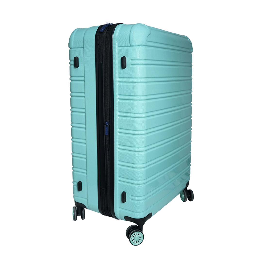 Hard Shell Trolley Suitcase – Mint Blue / Aqua Extra-Large Check-In Travel Luggage