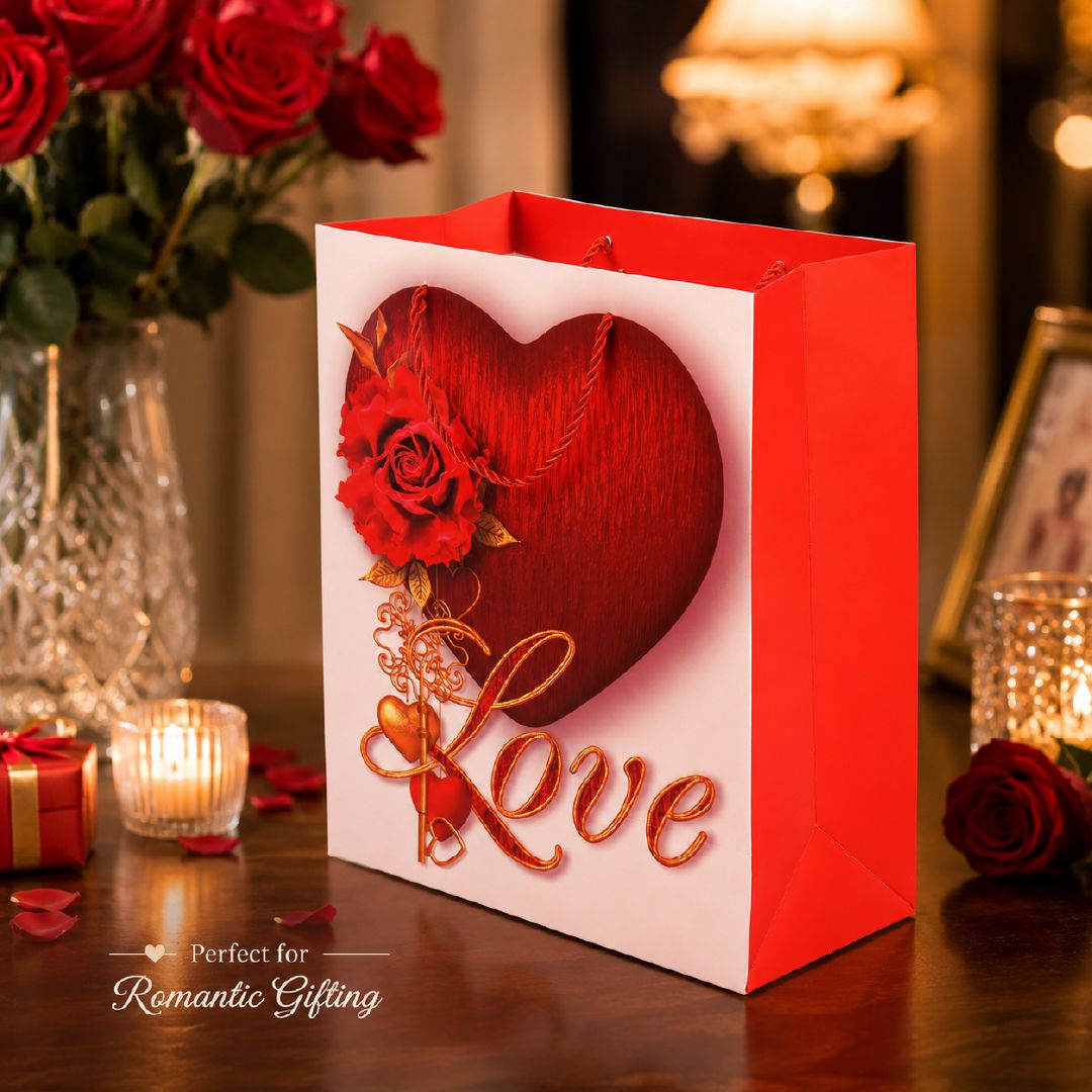 Premium Paper Gift Bag Heart– 32cm