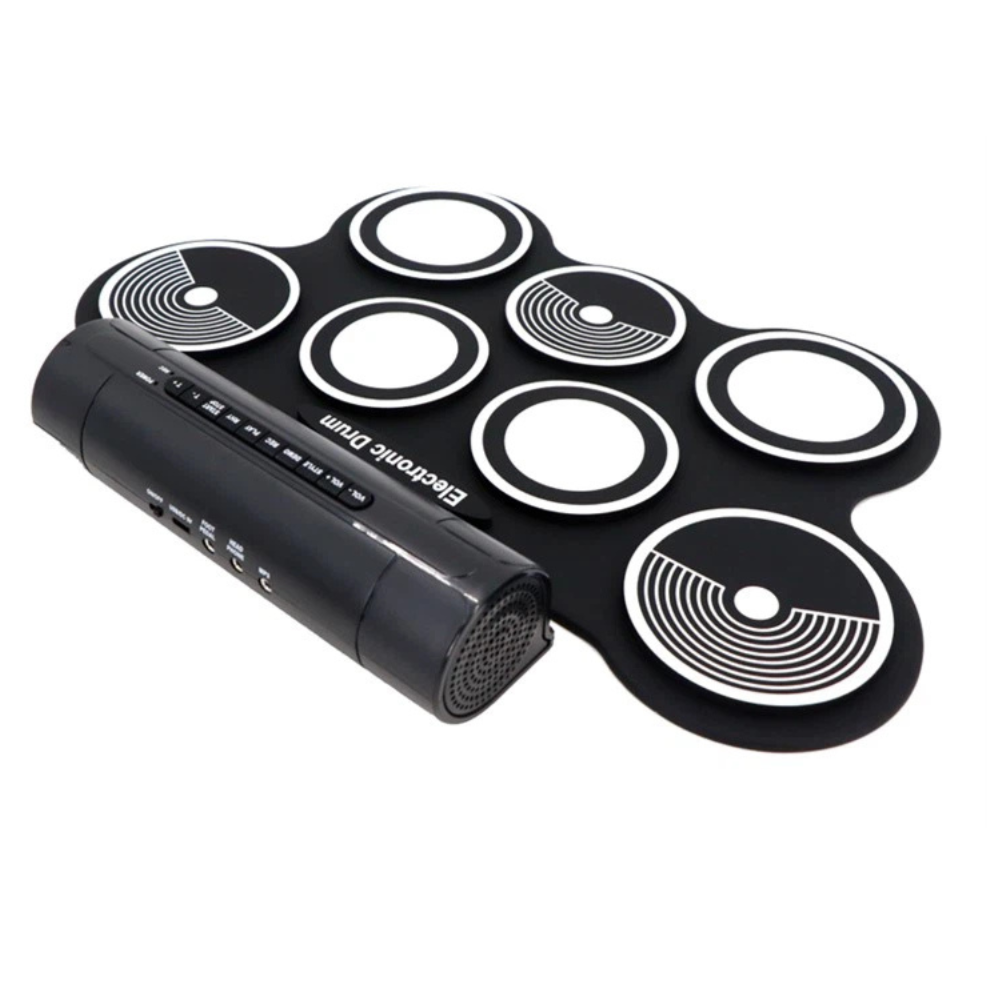 9 PAD Portable Electronic Drum Set with Bluetooth & Speakers
