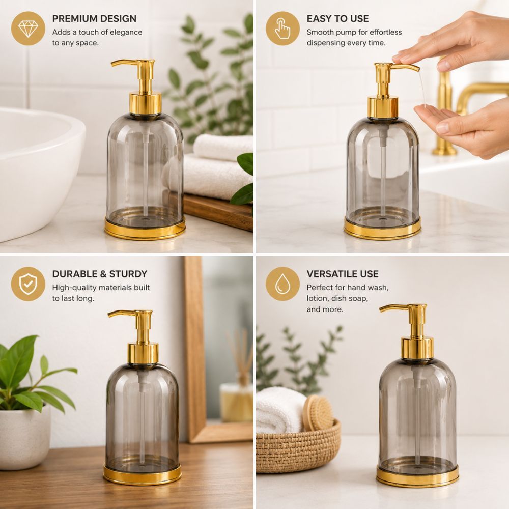 Luxury Bathroom And Kitchen Countertop Liquid Dispenser Accessory