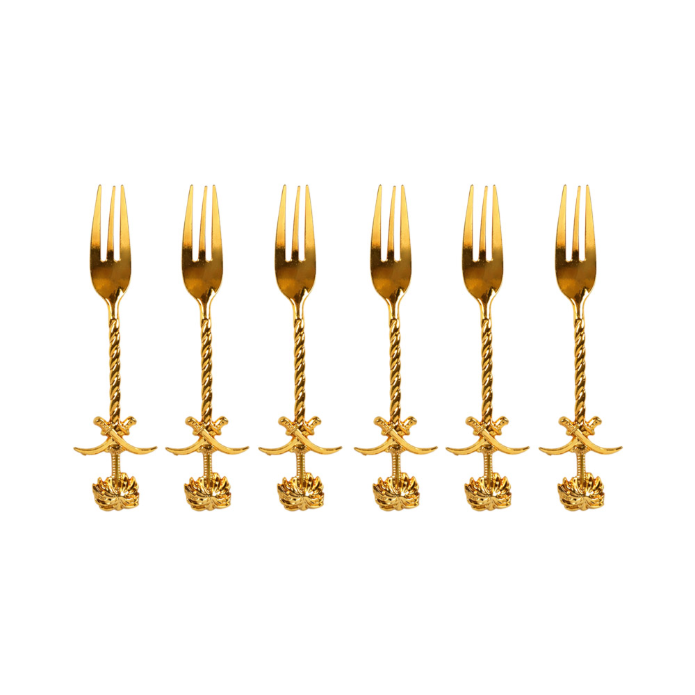Gold Plated Palm Tree Decorative Fork – 11cm