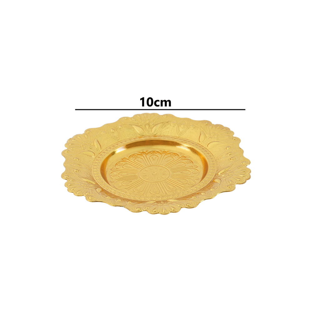 Decorative Gold Mini Dessert & Snack Plate (10cm)