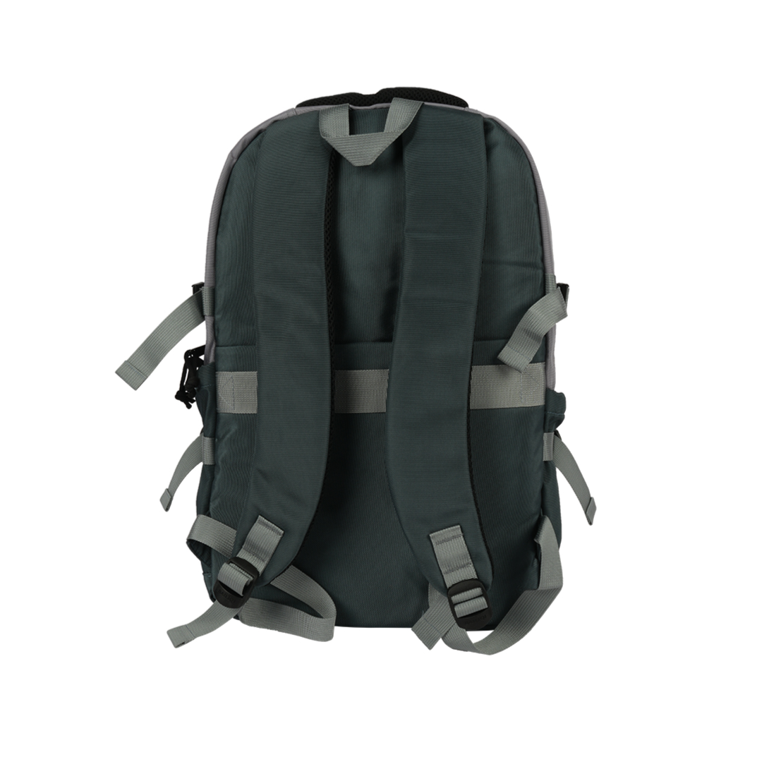 Premium Backpack - Dusty Green & Grey (Spacious)