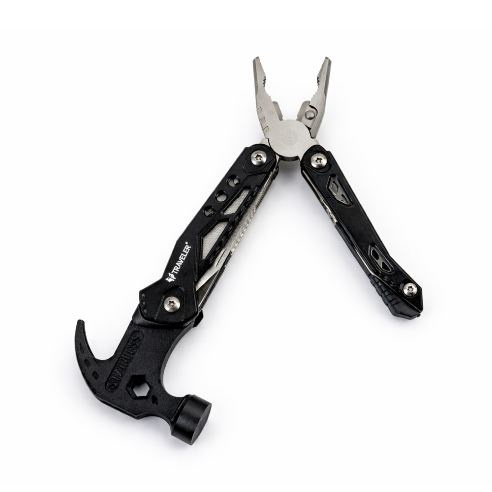 Traveler 14 In 1 Multi Tool Emergency Hammer And Pliers Traveling Set