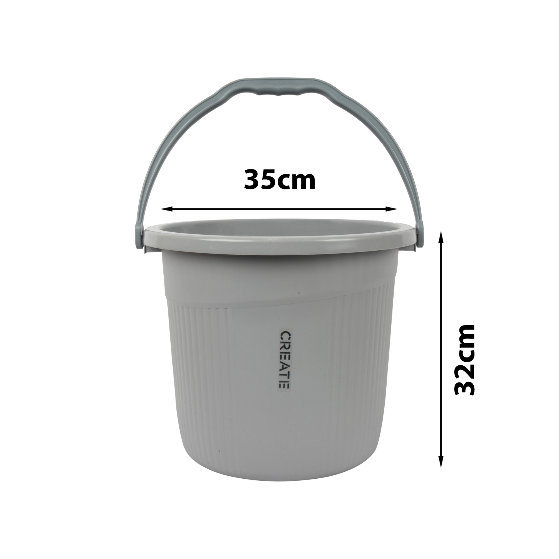 Plastic Bucket with Handle  Plastic Storage & Bathing Bucket