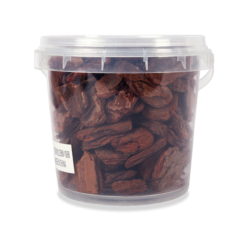 Natural Pine Bark Chips - Decorative Garden Mulch -(12x11cm) jar