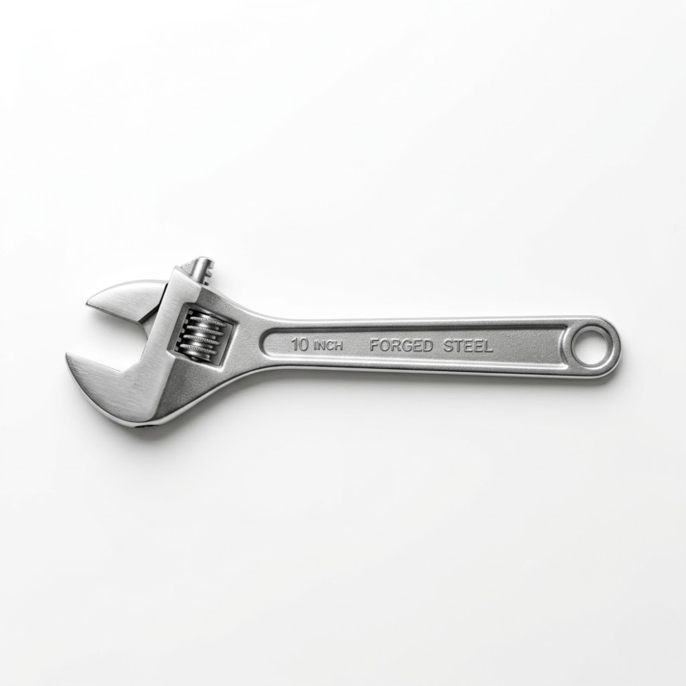 10-Inch Professional Adjustable Wrench (250mm) - Forged Chrome Vanadium Steel