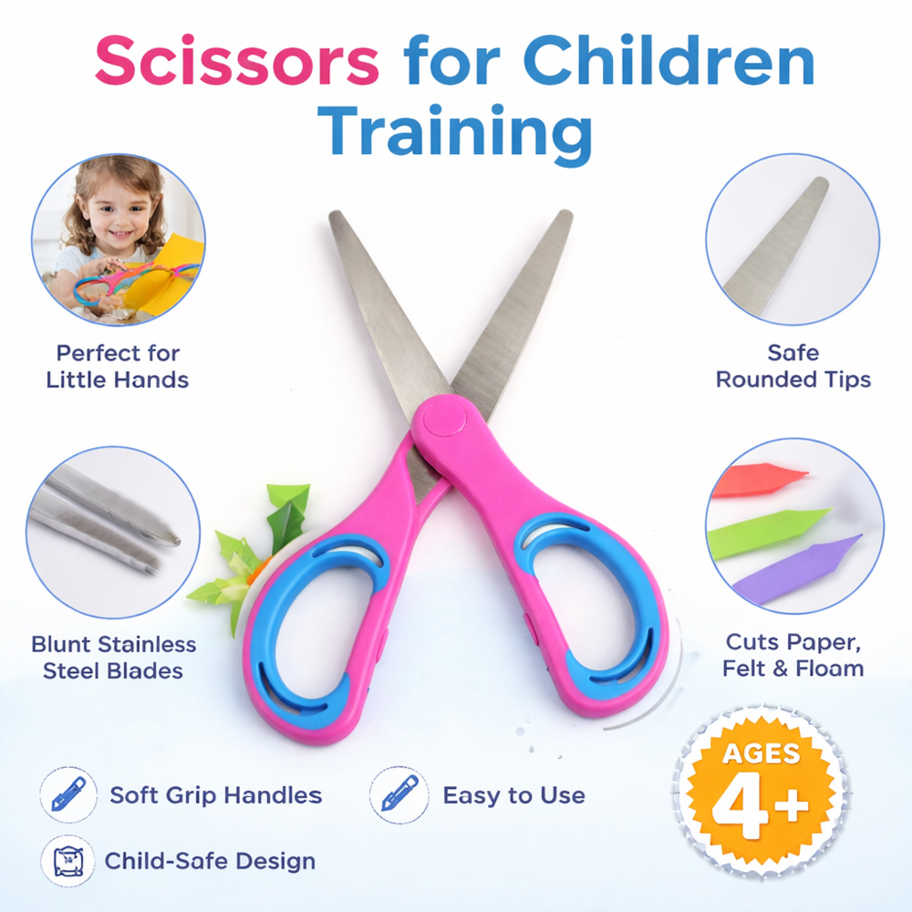 Safety Training Scissors for Children (Ages 4+)