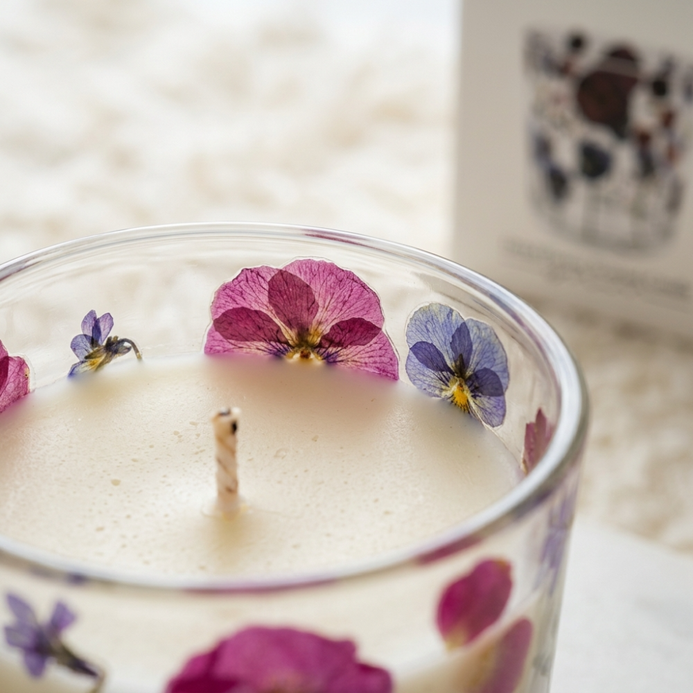 Premium Dried Flower-Scented Candle with Elegant Gift Box