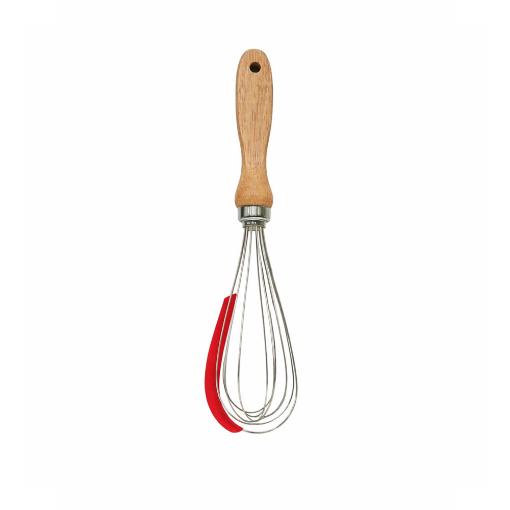 2-Piece Stainless Steel Whisks with Wooden Handles
