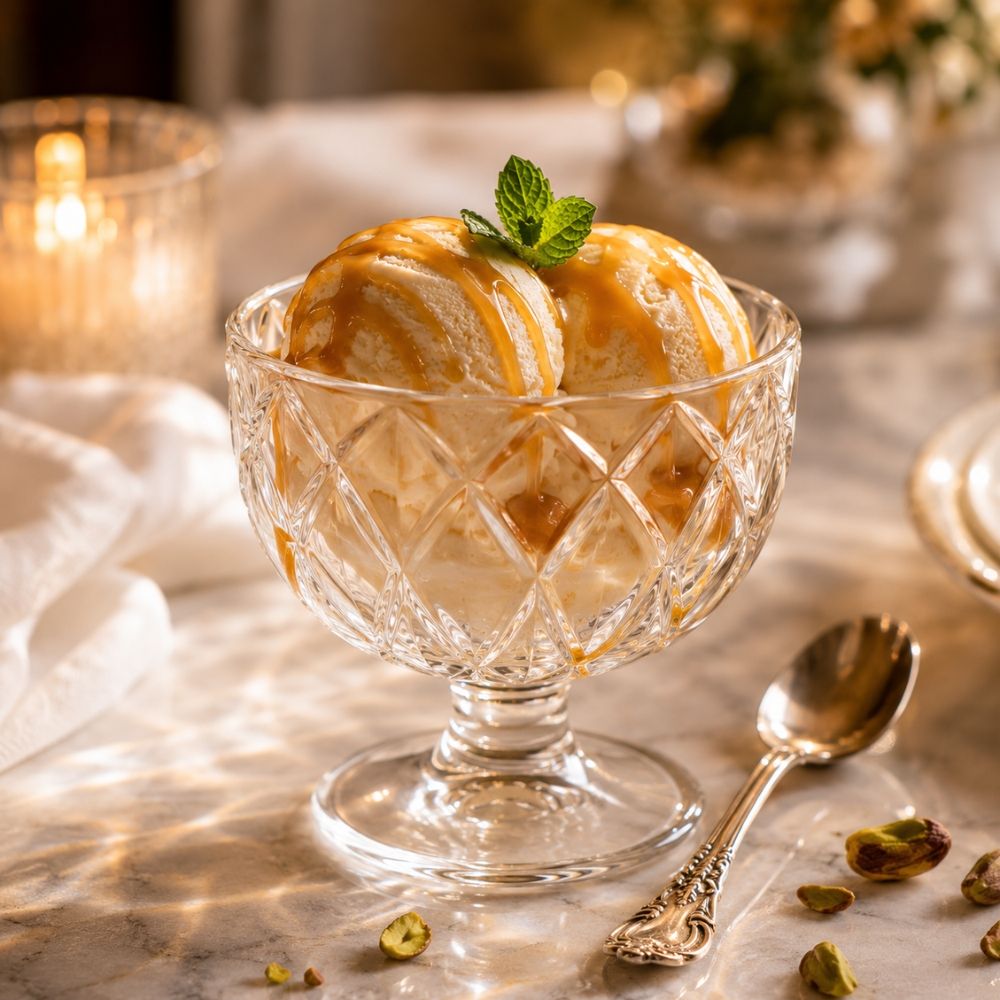 Elegant Diamond Lattice Footed Crystal Glass Dessert Serving Bowl