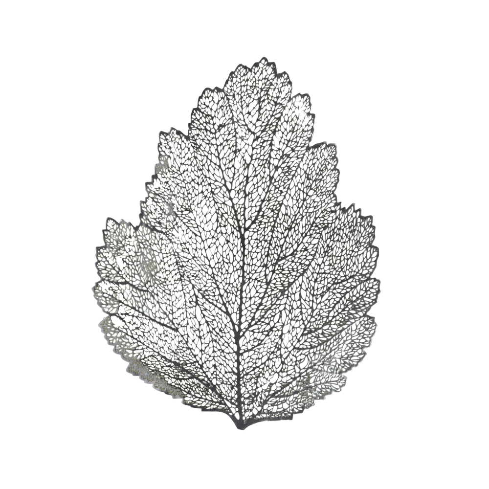 Silver Hollow Leaf Placemat/tablemat (Heat Insulated)