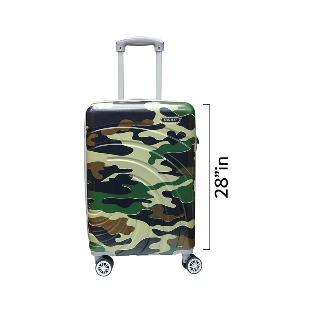 Safari 28-Inch Hard side Spinner Luggage – Camouflage Hard Shell Check-In Suitcase for International Travel & Family Trips