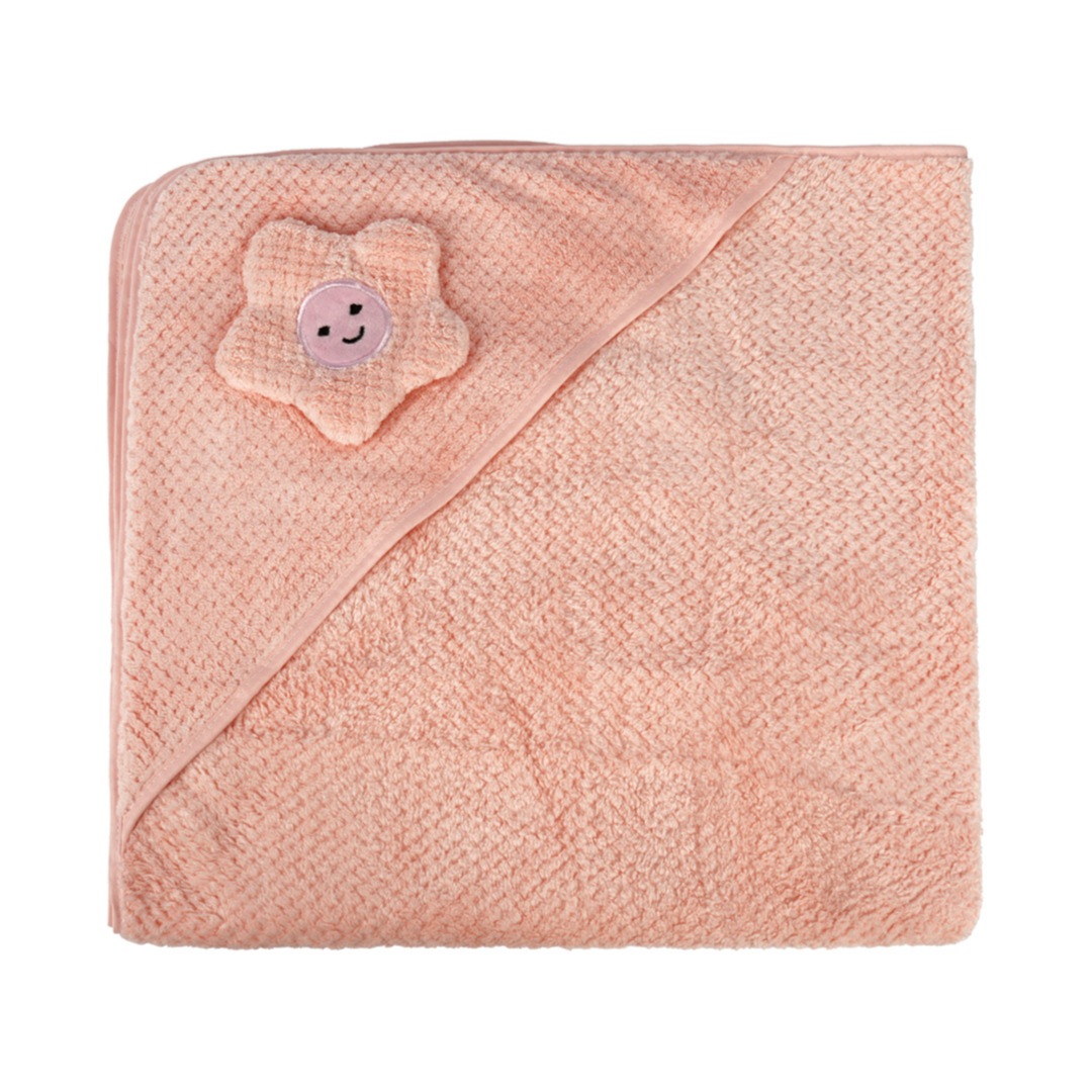Premium Hooded Baby Towel (Soft Coral Cotton Wrap)