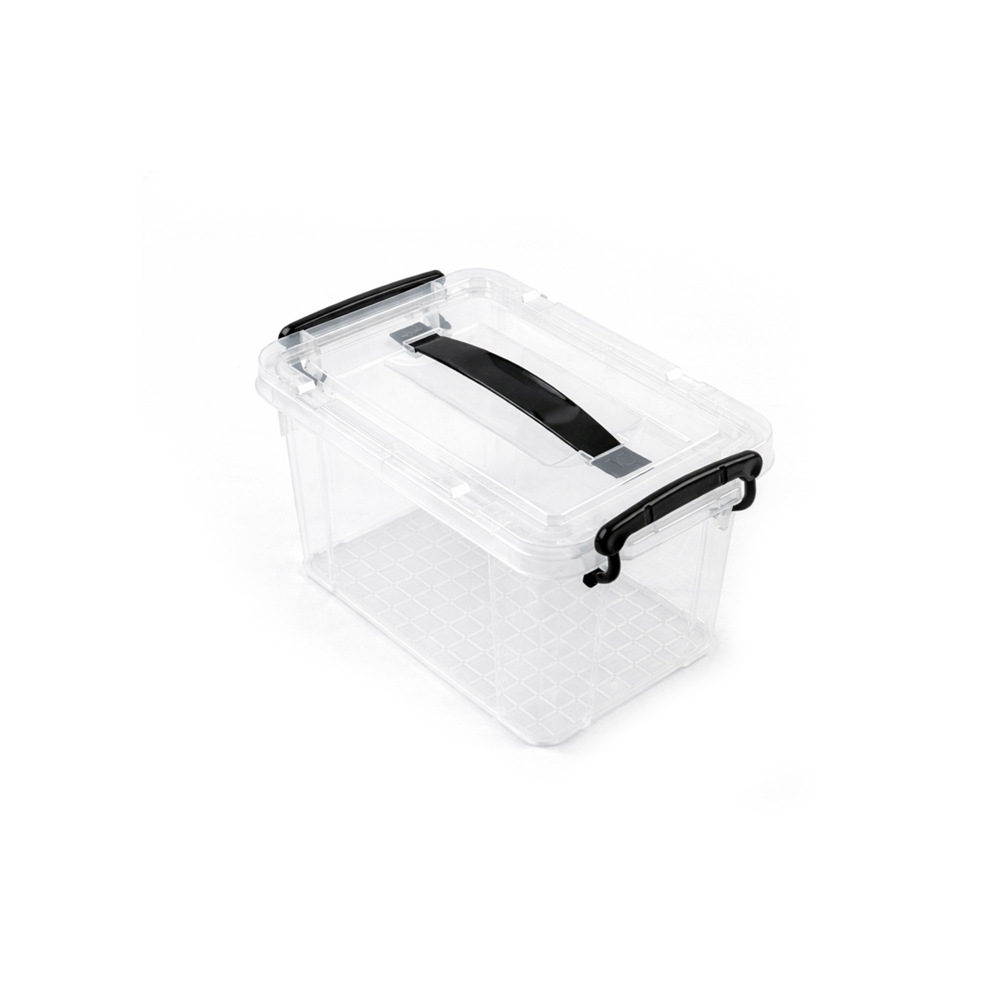 Multipurpose Plastic Storage Box with Handles – Durable Household Organizer Container (24×16×14cm)