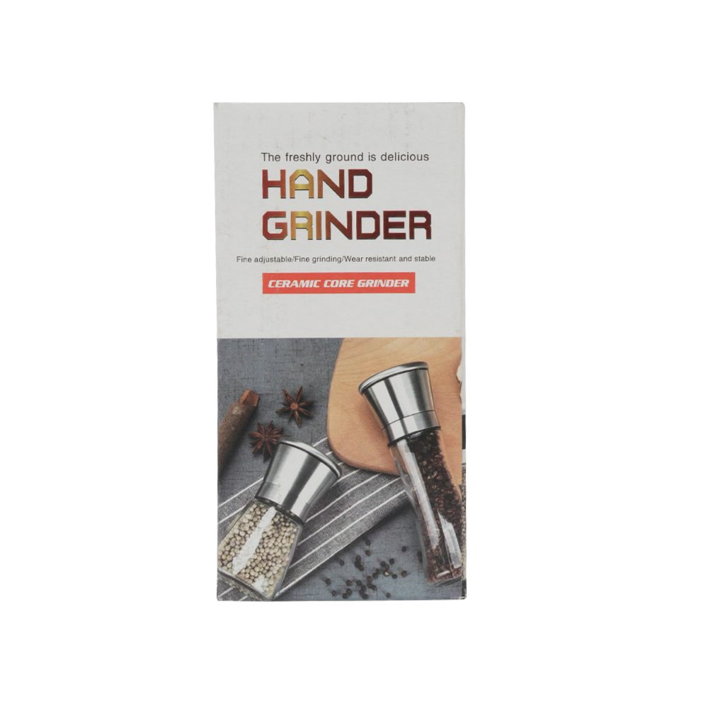 Manual Salt & Pepper Grinder - Stainless Steel & Glass