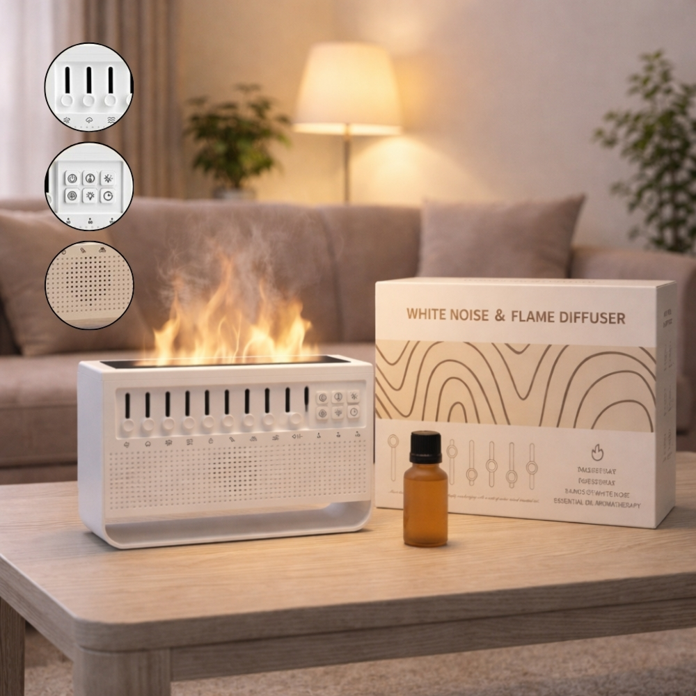 Aroma Diffuser & Sleep Sound Speaker with LED Night Light & 8 Nature Sounds