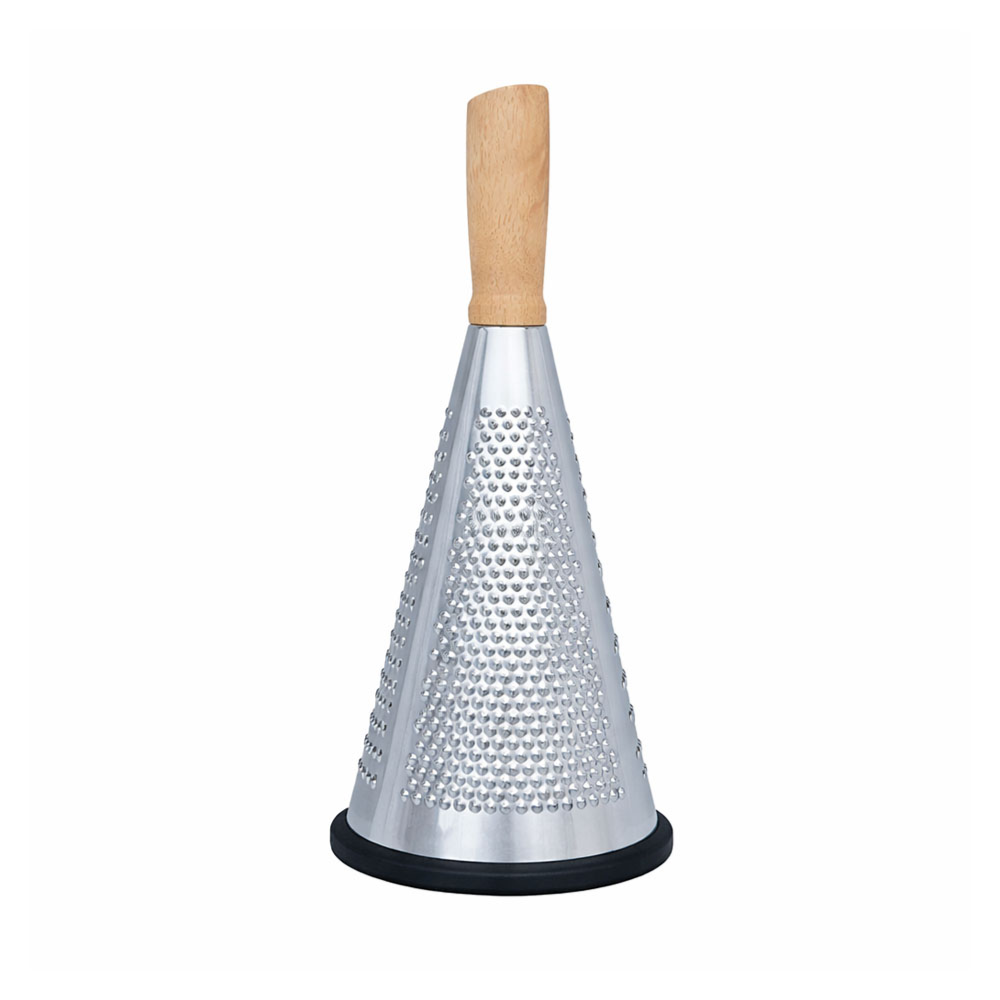 Cone-Shaped Wooden Cheese & Vegetable Grater | Versatile Kitchen Tool for Potatoes, Fruit, and Stripping Veggies