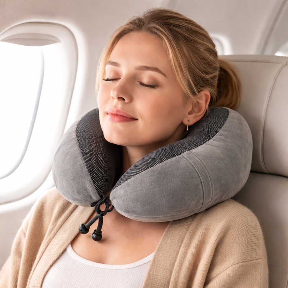 Premium Ergonomic Foam Travel Neck Pillow
