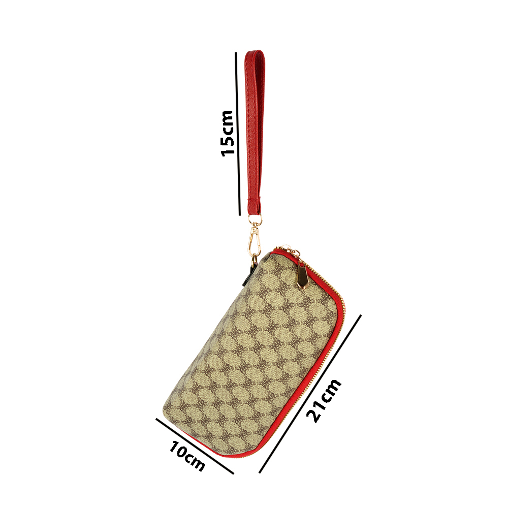 Elegant Ladies Zipper Pouch (21cm) – Makeup & Handbag Organizer