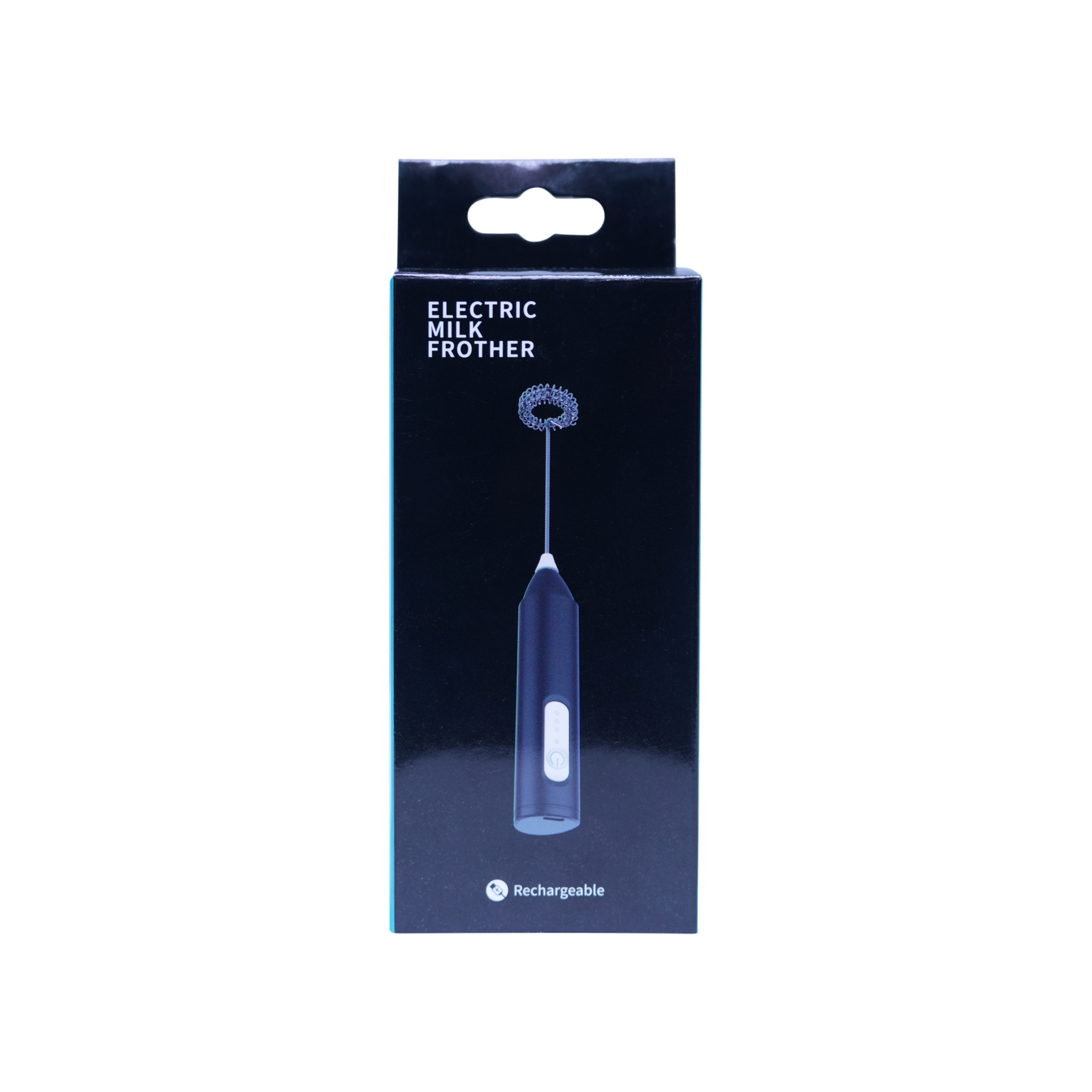 Electric Handheld Milk Frother – Sky Blue (One-Touch)