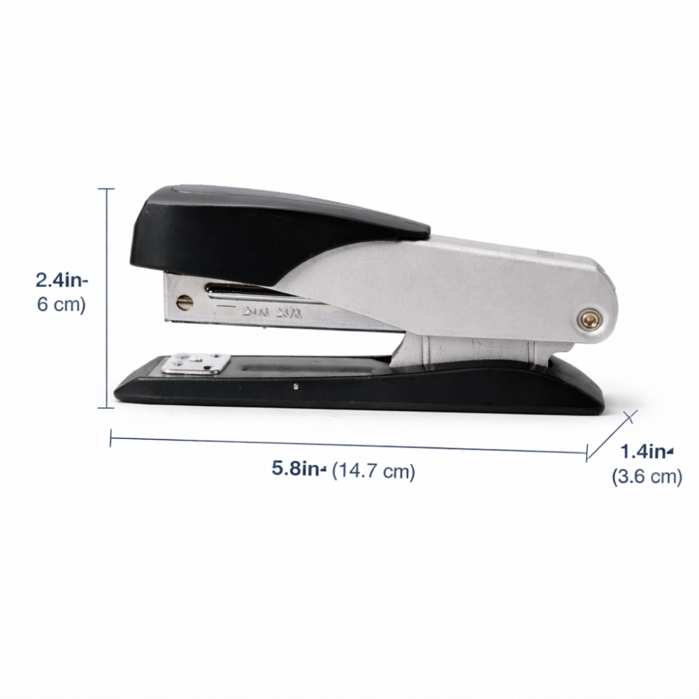 PENPAI Classic Heavy-Duty Office Stapler – 30 Sheet Capacity – Silver & Black