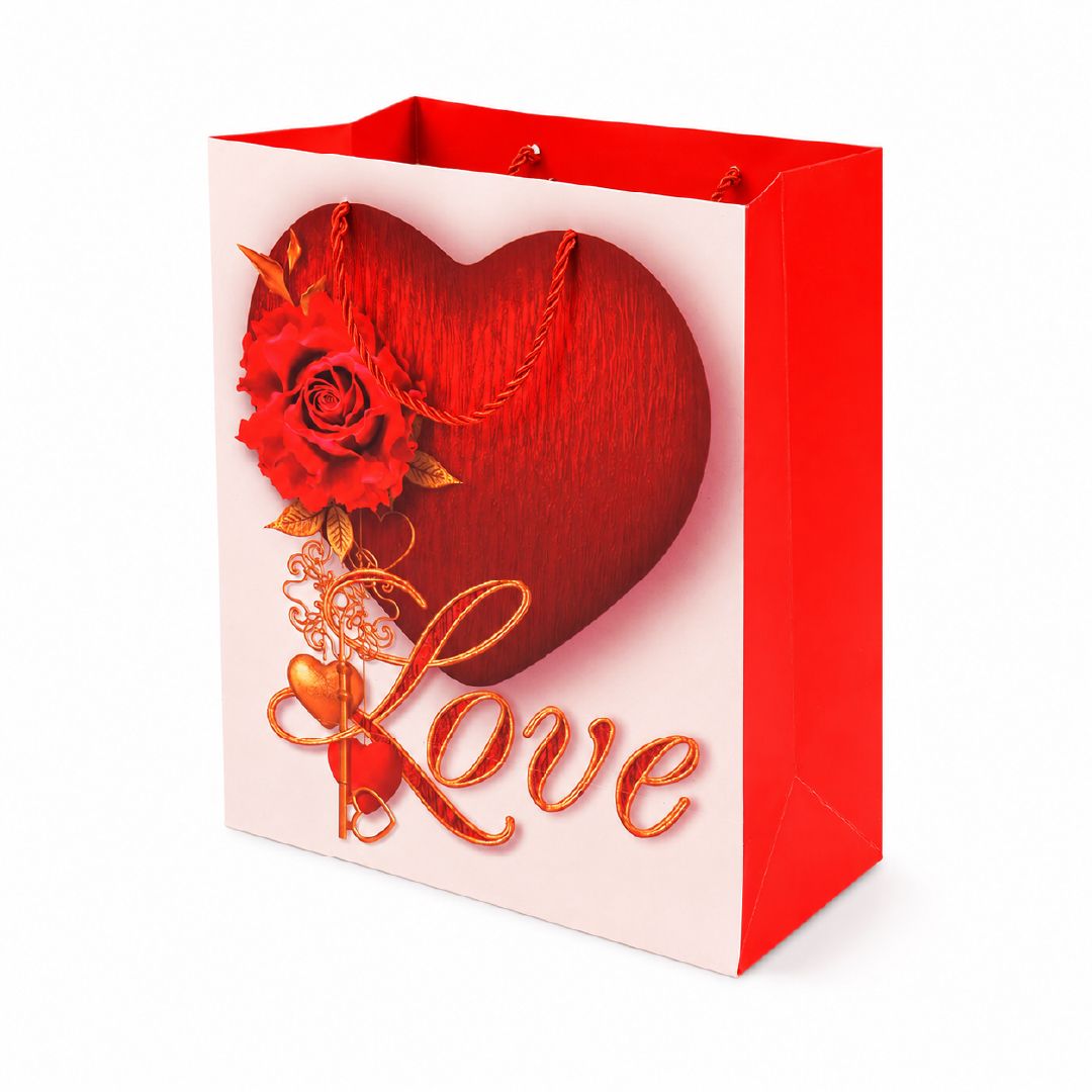 Premium Paper Gift Bag Heart– 32cm