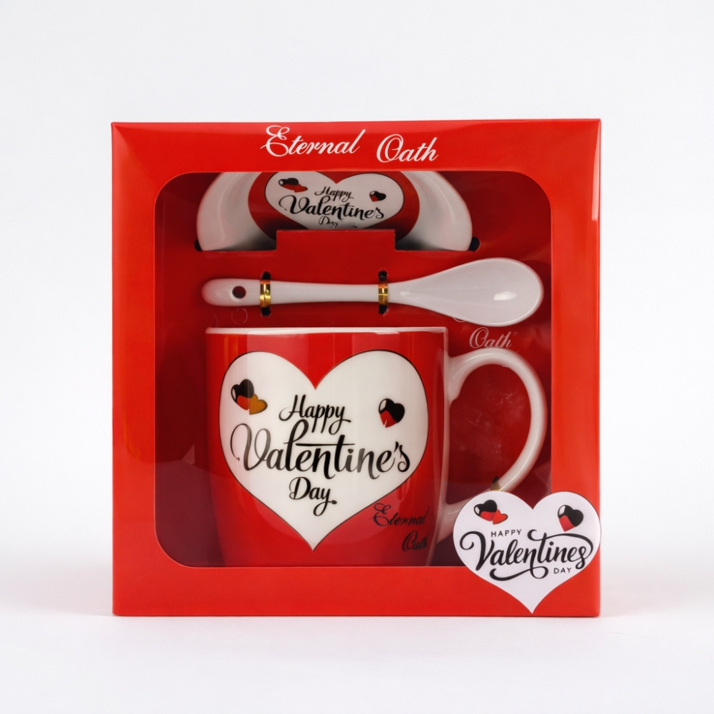 Valentine-themed mug set