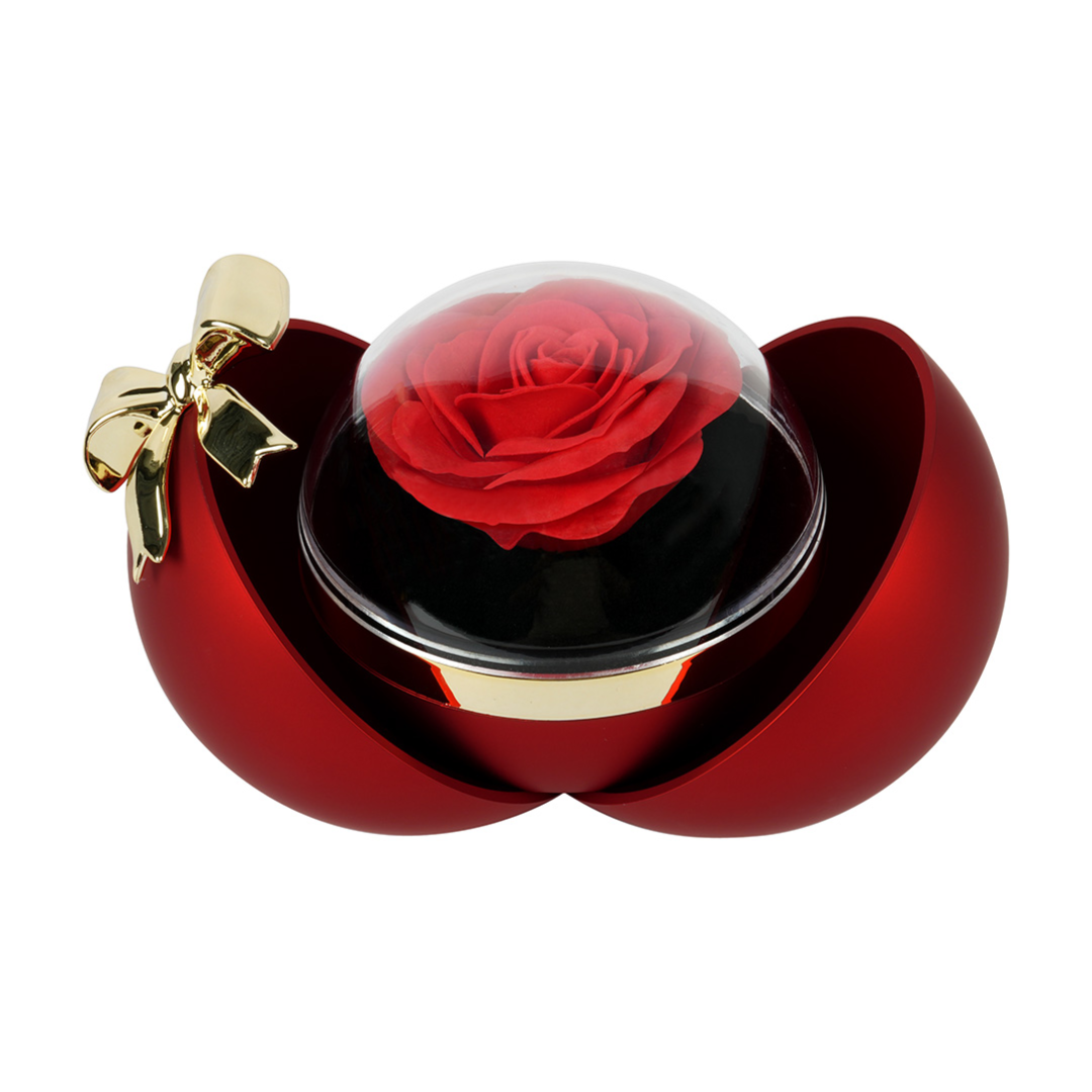 Luxury Rose Jewelry Case for Rings & Earrings