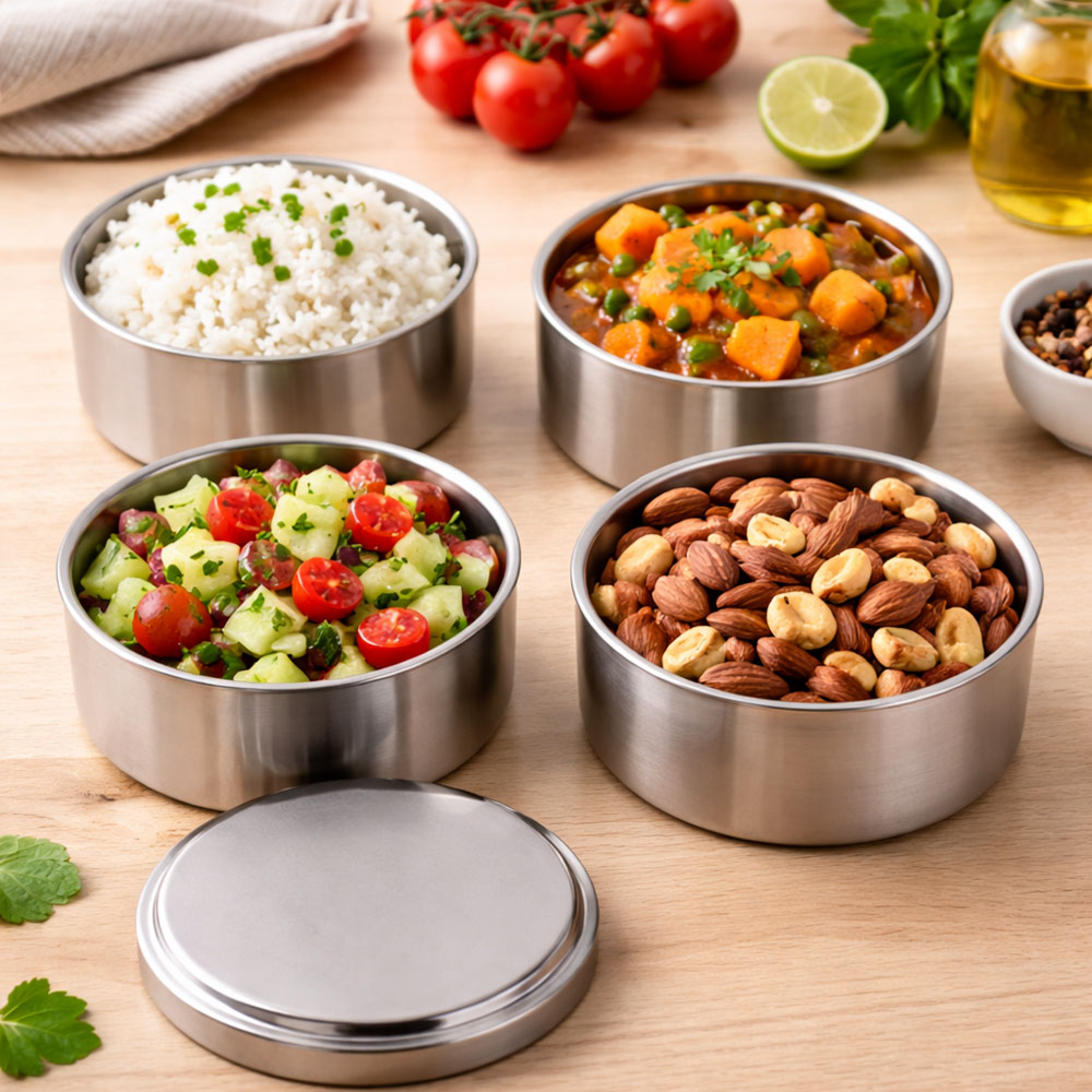 Stainless Steel Tiffin Carrier (Multi-Tier) | SS lunch box