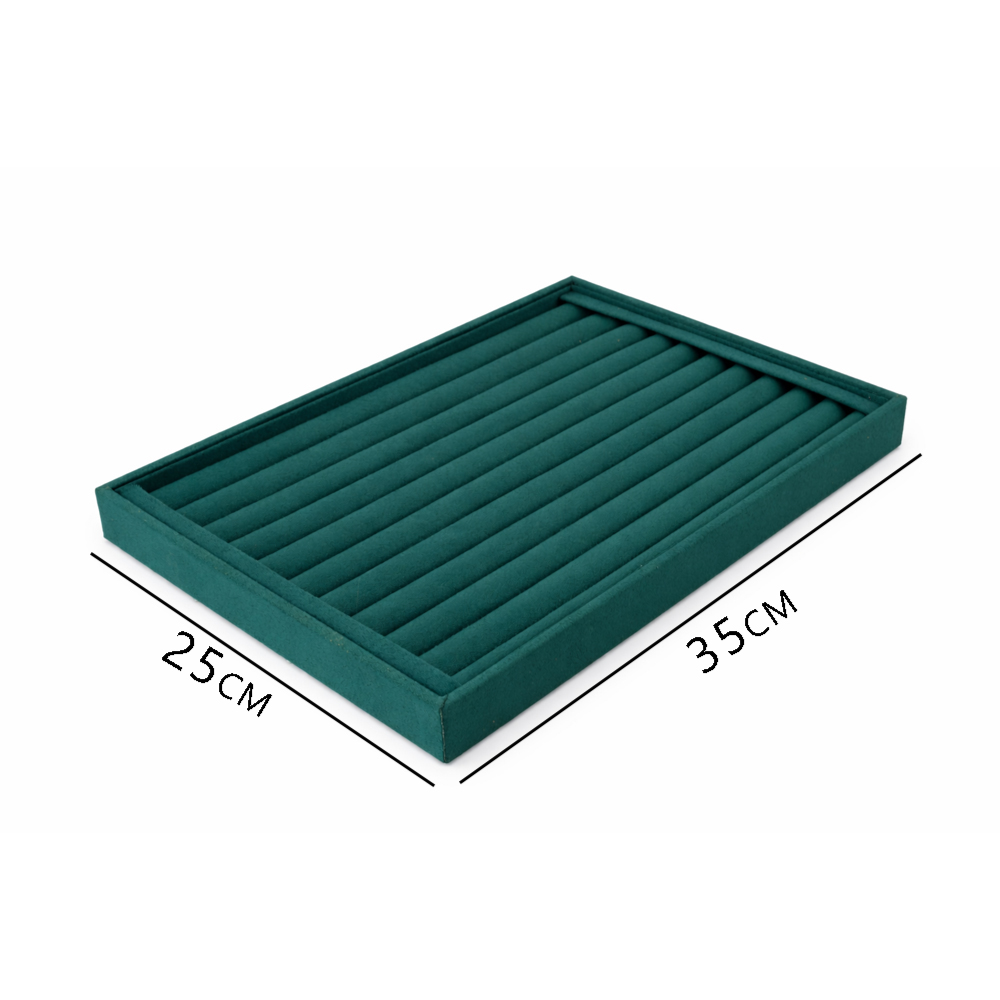 Premium Jewellery Ring Display Tray 35.5cm x 54.5cm x 3.5cm – Velvet Ring Organizer for Shop & Home