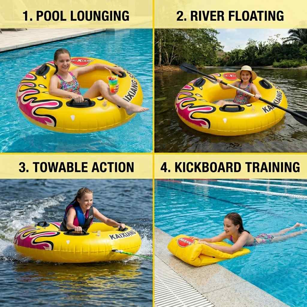 Sports Premium Inflatable Pool Tube And Water Lounger 98cm