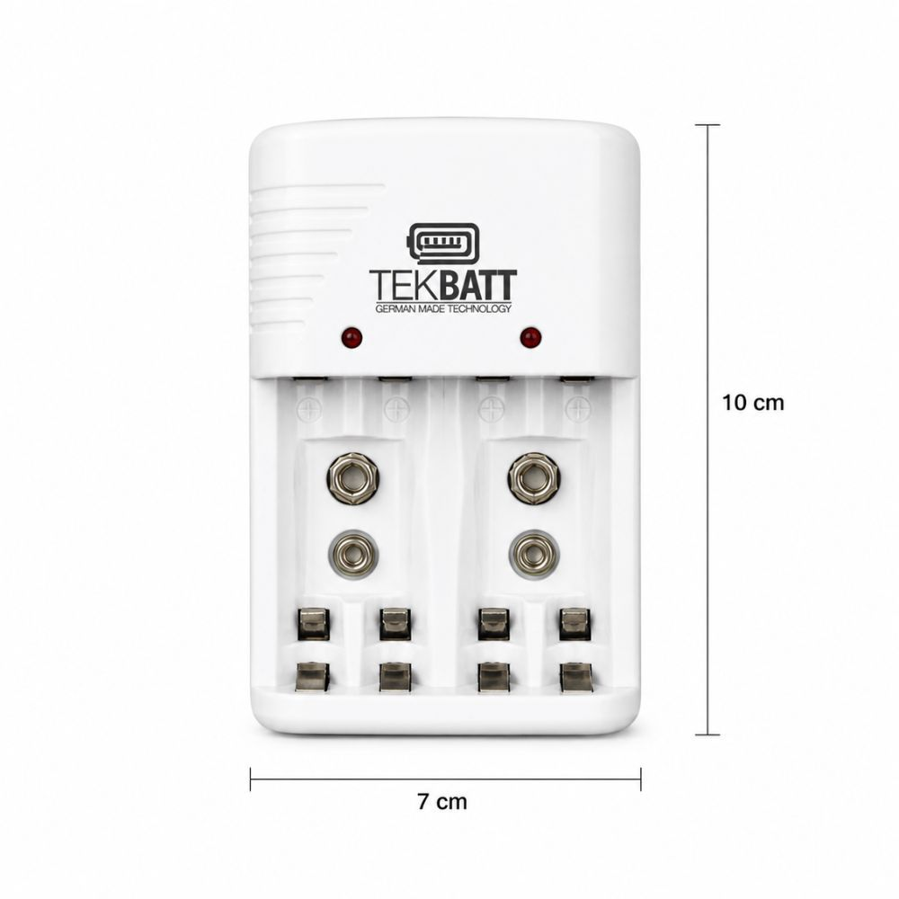 Tekbatt Smart Four Slot Universal Battery Charger For Ni Mh Ni Cd Aa Aaa Rechargeable Batteries