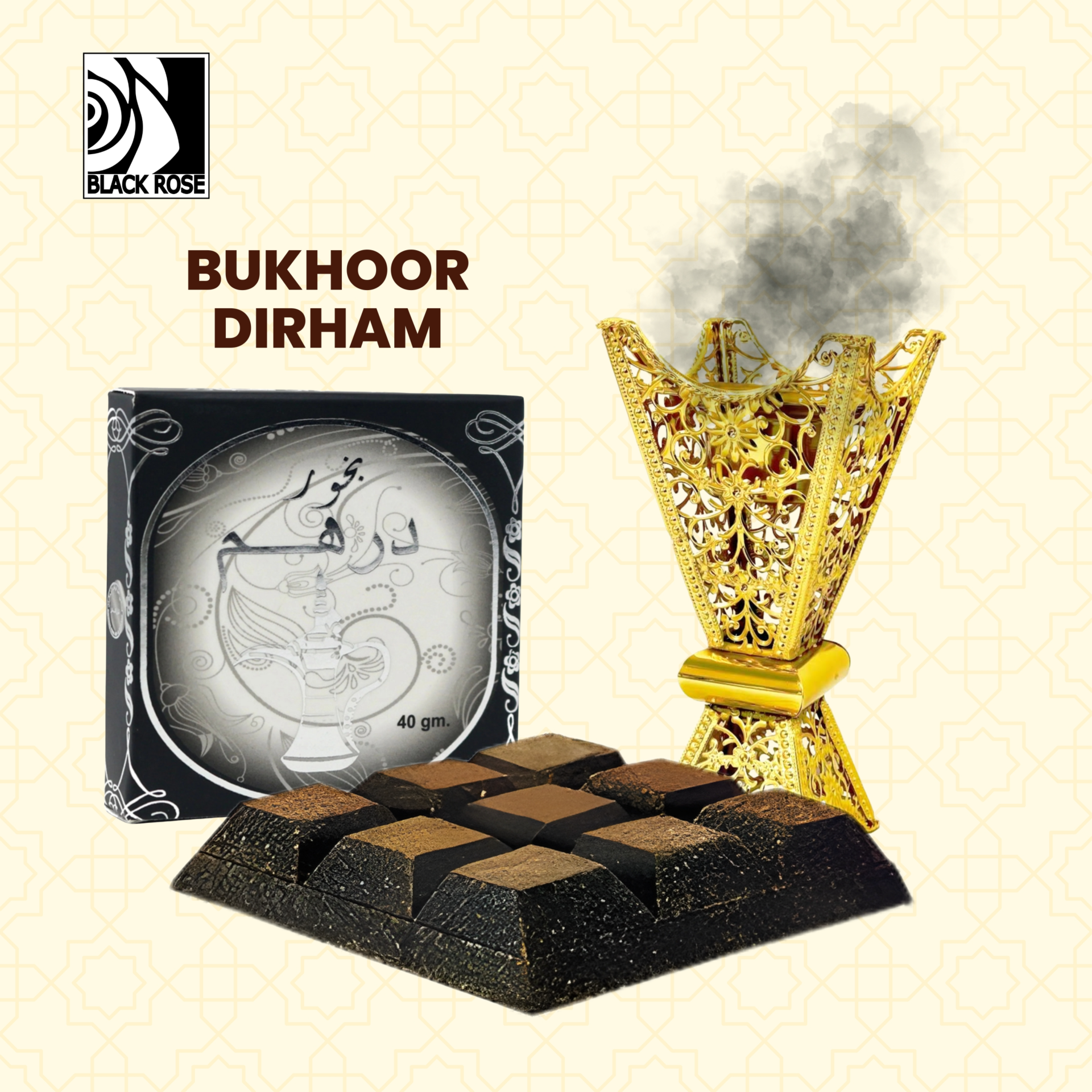 BUKHOOR DIRHAM 40g – Premium Long-Lasting Oriental Incense