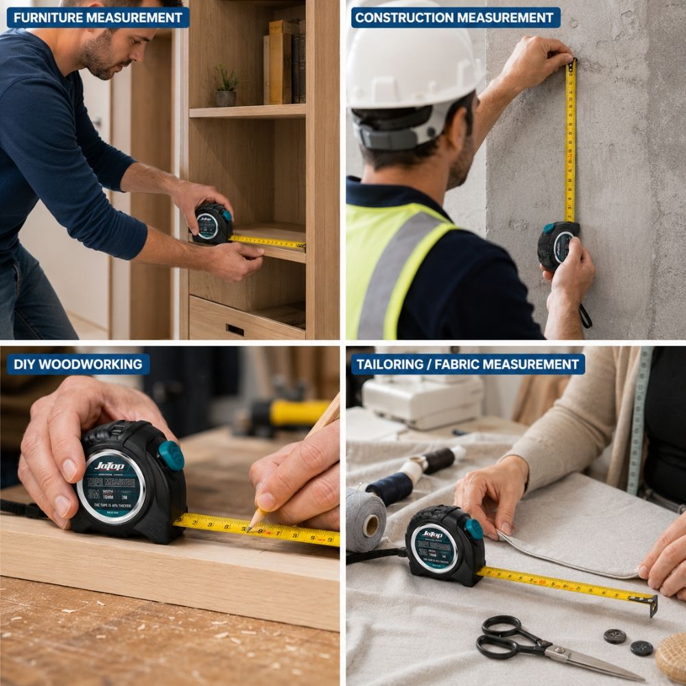 Professional 3-meter Retractable Steel Tape Measure – Compact Case (6x7x3cm)