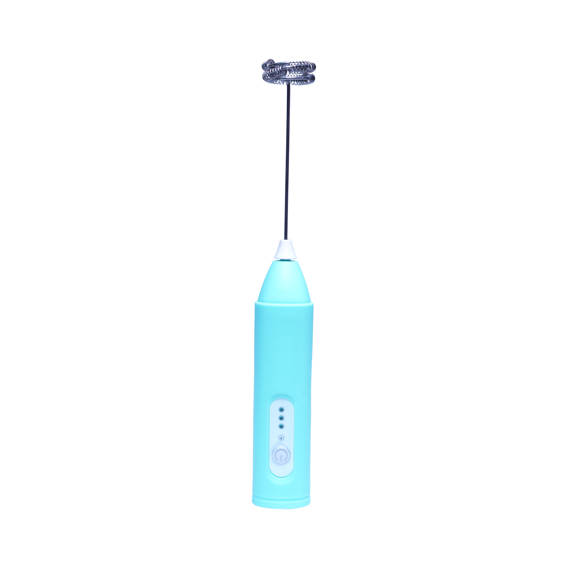 Electric Handheld Milk Frother – Sky Blue (One-Touch)