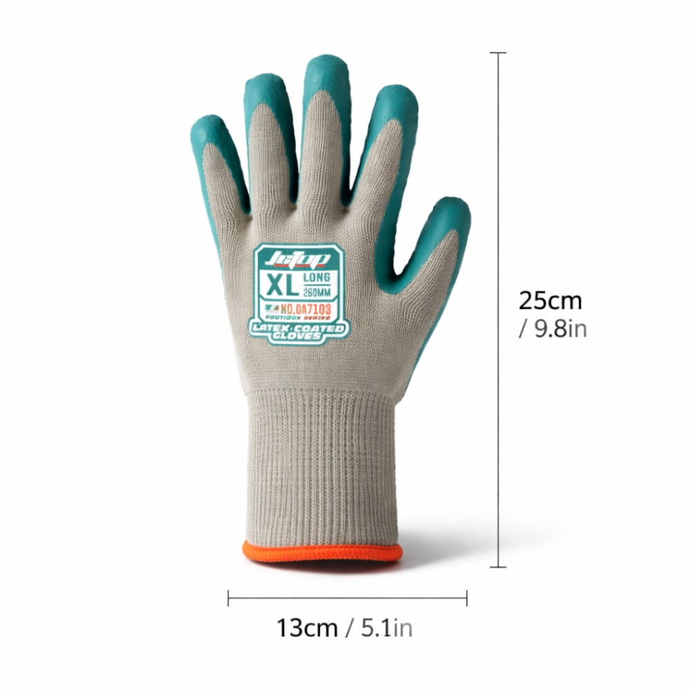 Heavy Duty Latex Coated Grip Work Gloves