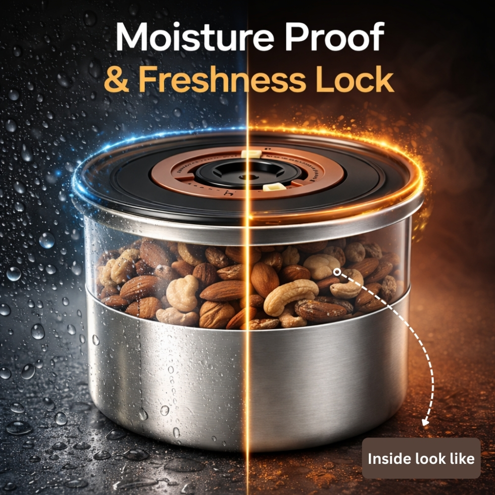 Premium Stainless Steel Lunch Box 1.2L – Leak-Proof Round Tiffin Container with Airtight Lid | Eco-Friendly Food Storage for Office & School (15cm x 10cm)