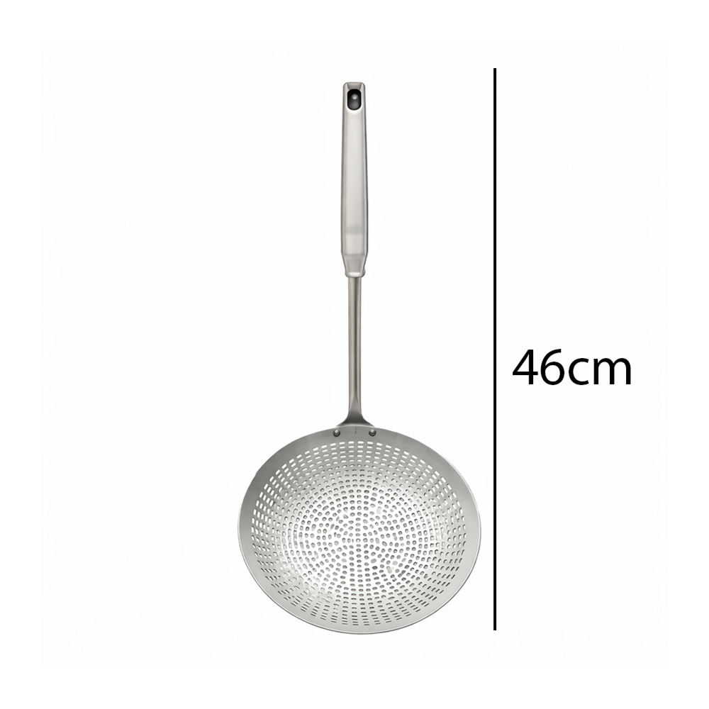 Professional Stainless Steel Skimmer Spoon (46cm), Slotted Skimmer, Colander Spoon