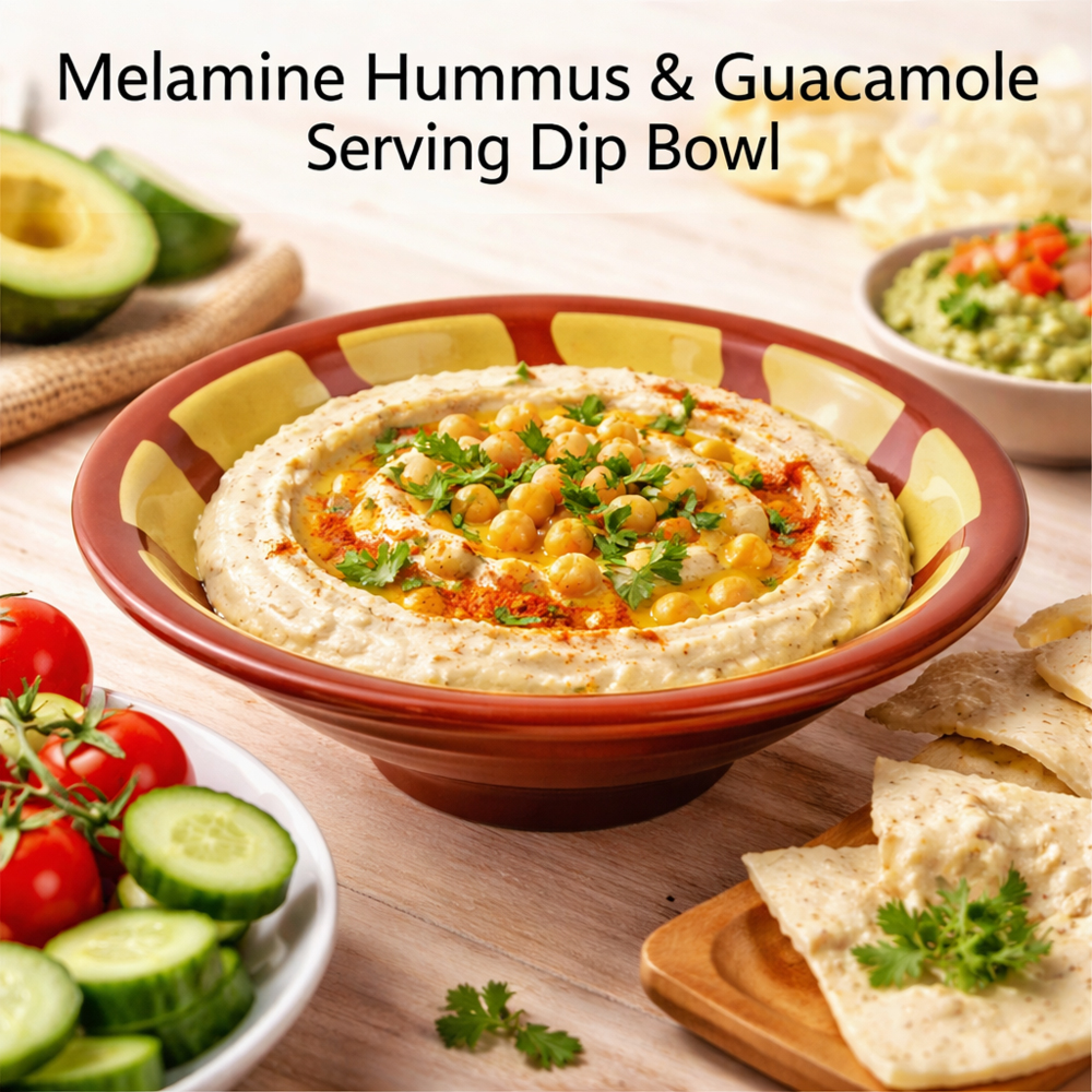 Melamine Hummus & Condiment Dish | printed melamine bowl