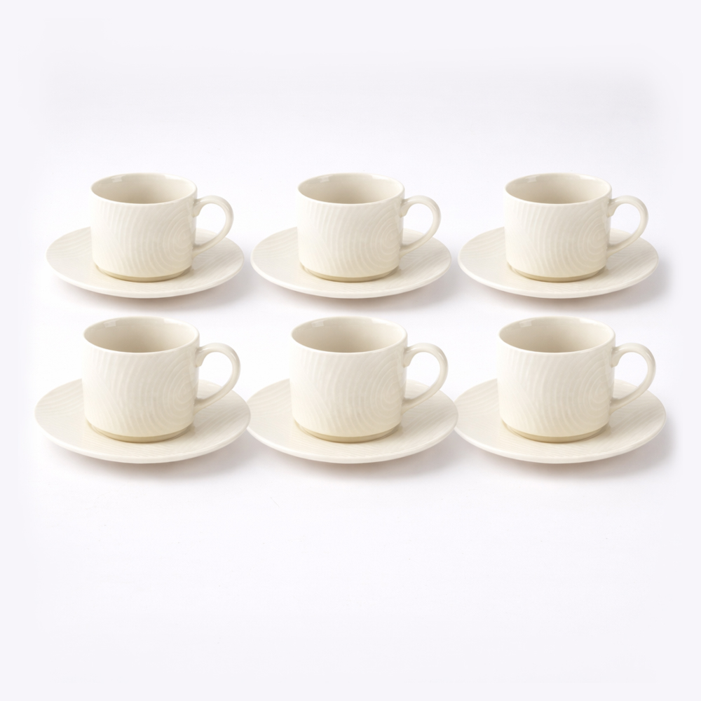 Luxury 12 PCS Ceramic Cup & Saucer Set – Elegant Tea & Coffee Serving Set