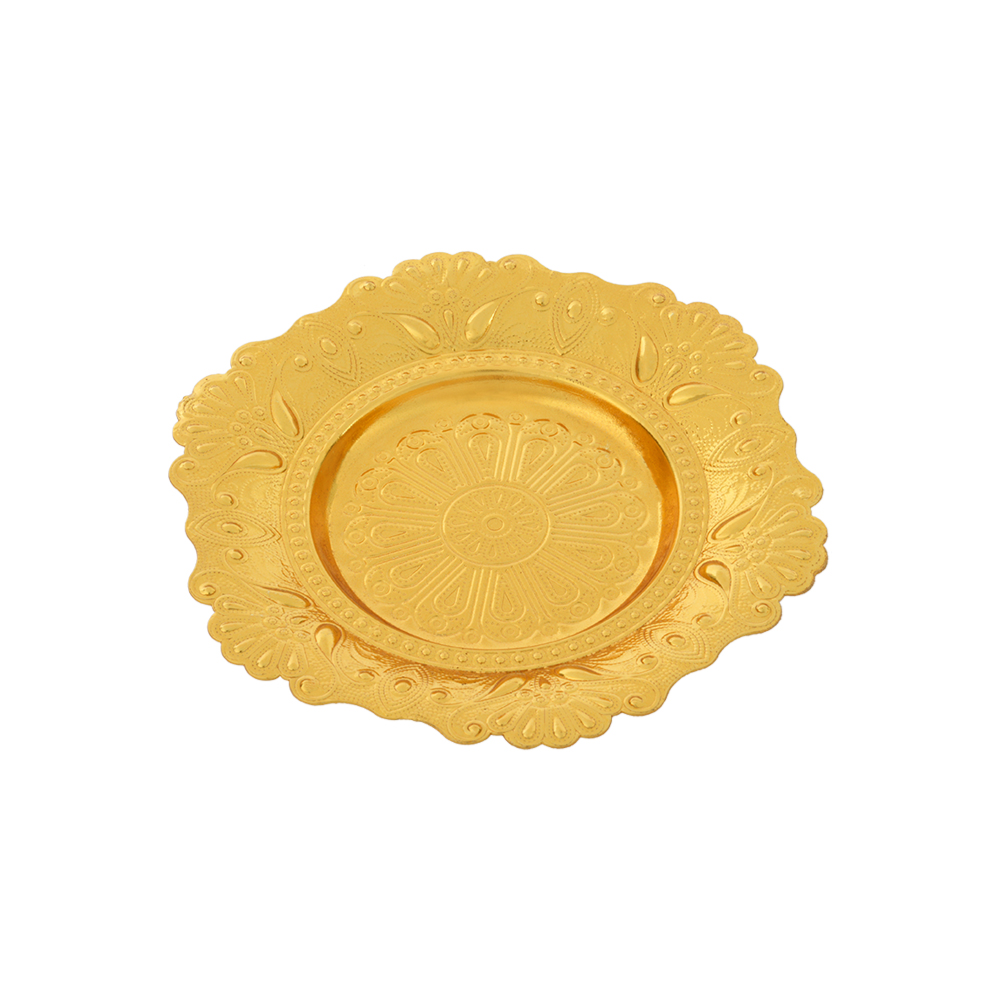 Decorative Gold Mini Dessert & Snack Plate (10cm)