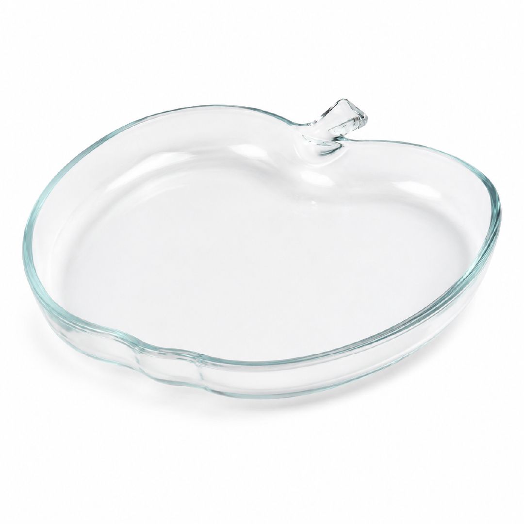 High-Performance Clear Glass Apple-Shaped Serving Dish – 24 X 23 Cm – Transparent