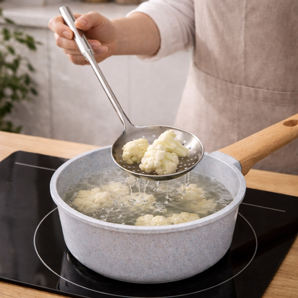 Slotted Spoon Stainless Steel For Cooking Deep Frying Metal Skimmer