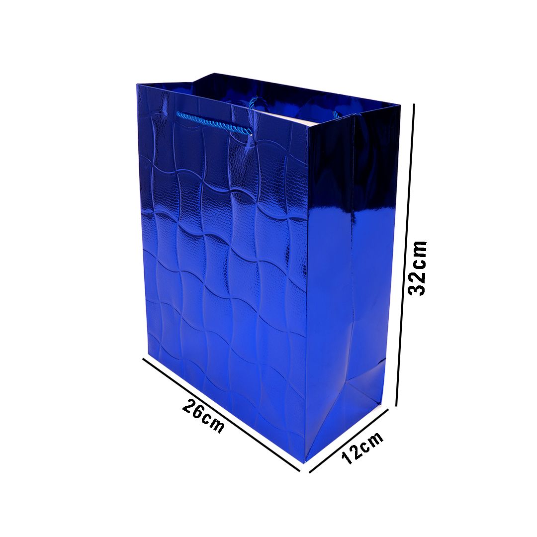 Charming Geometric Textured Gift Bag – 32Cm