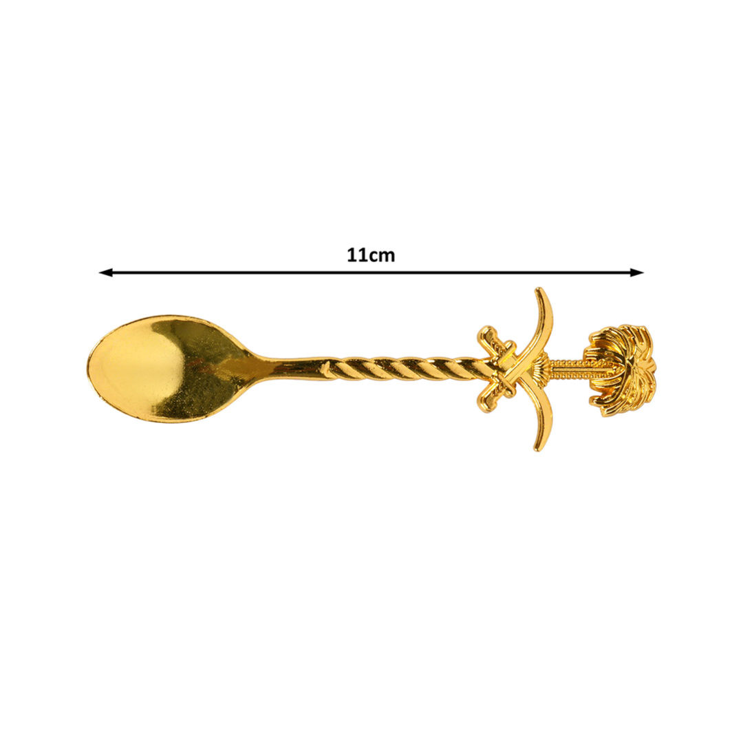 Gold Plated Palm Tree Decorative desert spoon – 11cm