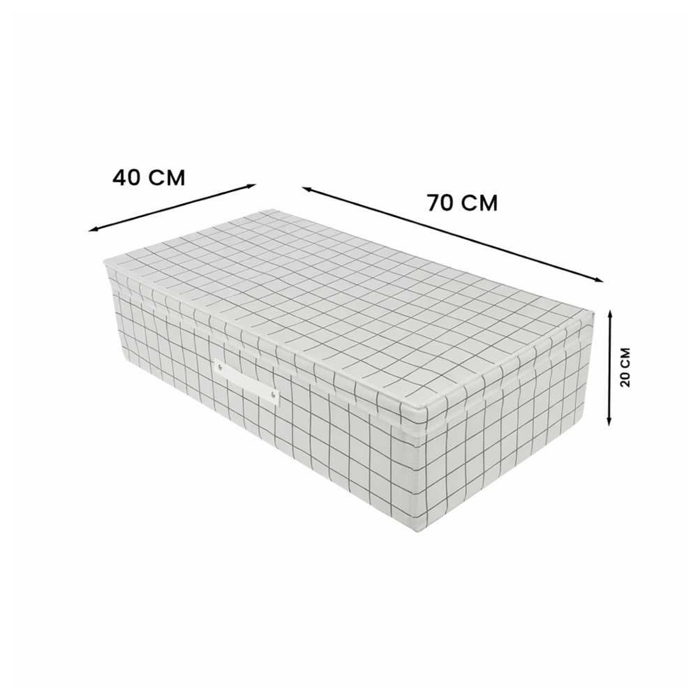 Premium Foldable Fabric Storage Box with Lid & Handle – Dust-Proof Stackable Organizer (Medium/Large)