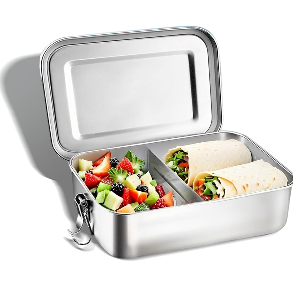 Stainless Steel Lunch Box 1400ML – Large Capacity Food Storage Container for Office, School & Travel
