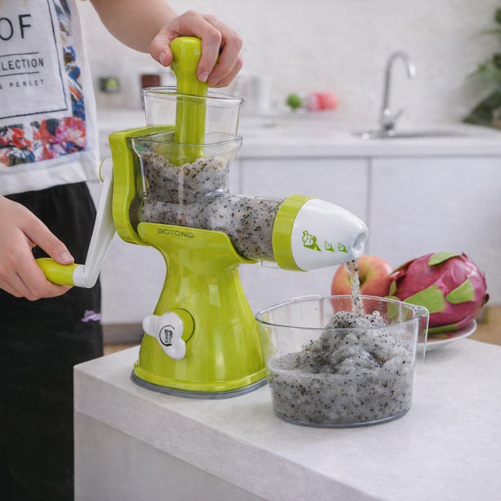 Manual Hand Press Juicer Extractor – Portable Fruit & Vegetable Juice Maker