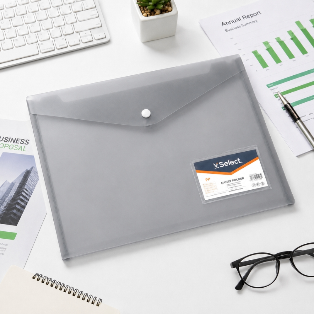 Document Folder – Durable Button File Organizer (34Cm X 24Cm)